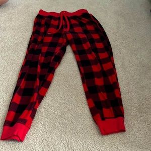 Fuzzy Woman Plad Pajama Pants